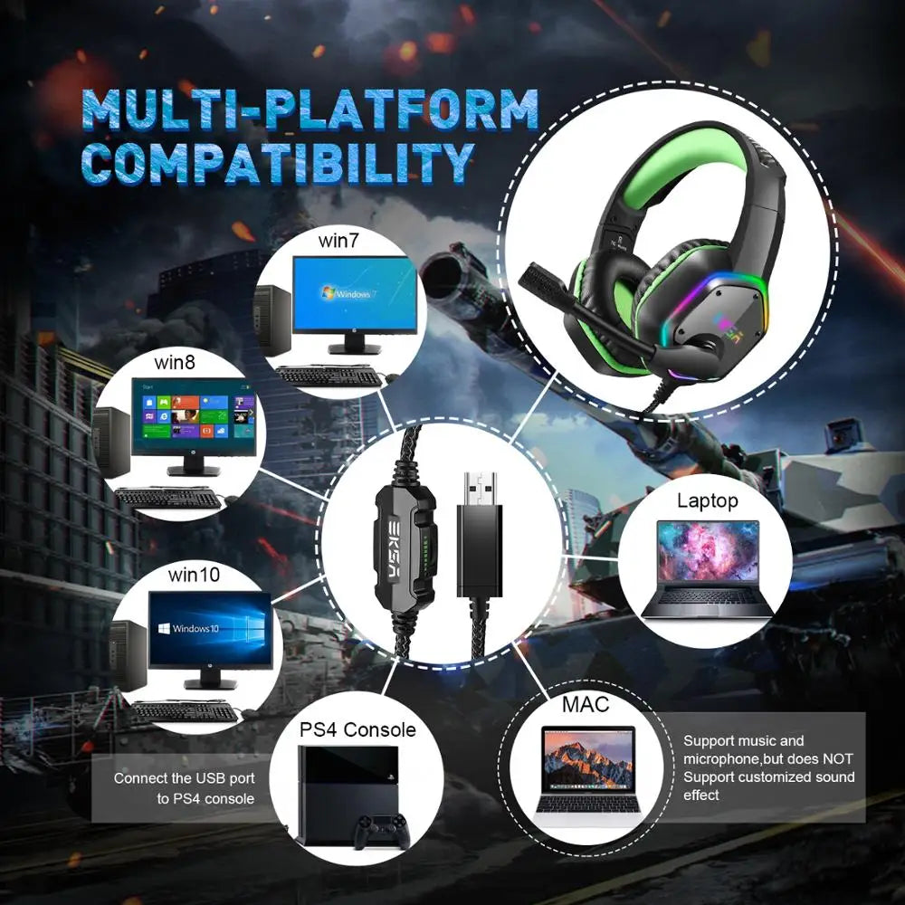 Ekza E1000 RGB 7.1 Surround Sound Gaming Headset